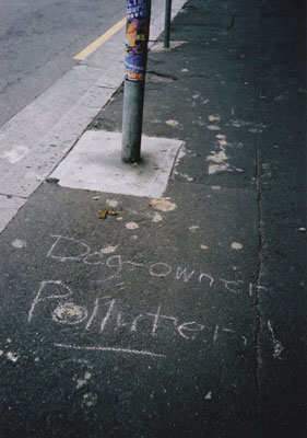 'Dog-owner polluter', Newtown (Sydney), 2003.