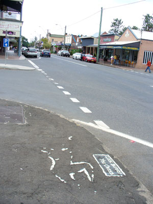 Traces of a pedestrian, Berry, NSW, 2007