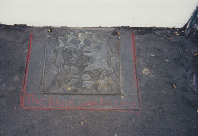 'The Black Santa Claus' hand-drawn plaque, 2000.